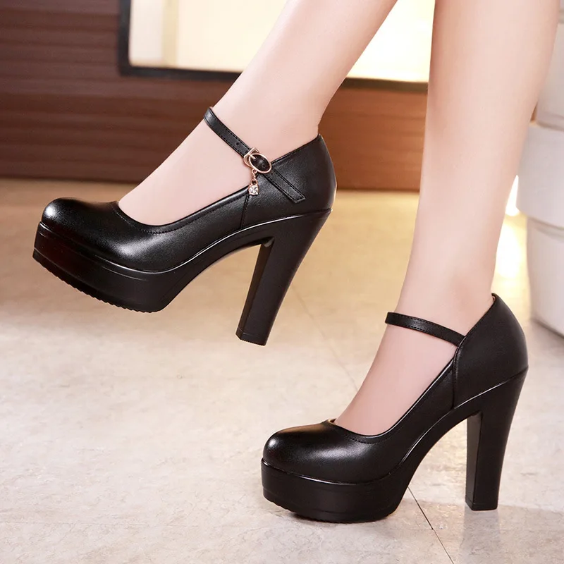 Women Formal Wear For Office - أحذية نسائية بكعب عالٍ سميك 8-10-12