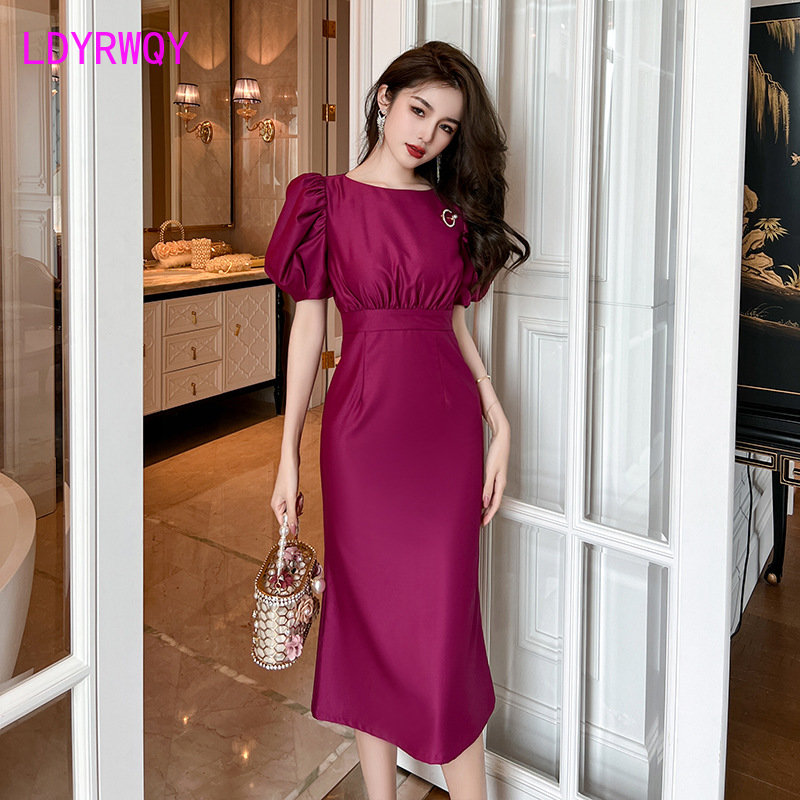 Wrap Dress Work - فستان نسائي صيفي جديد موديل 2023