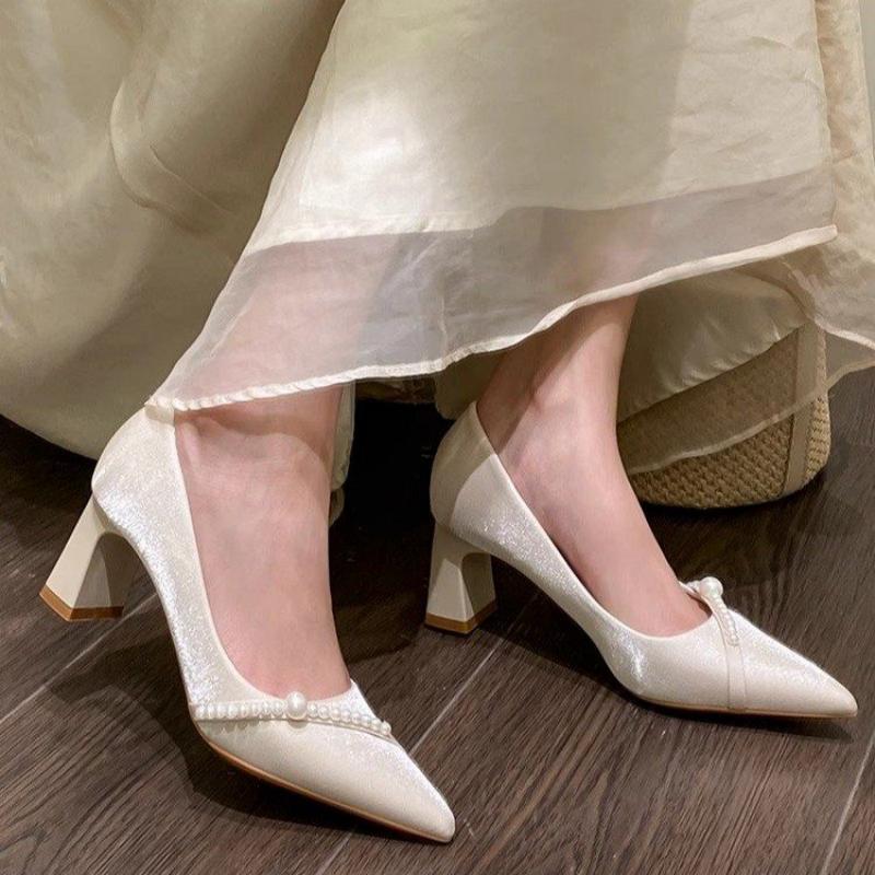 Women Formal Wear For Office - أحذية نسائية أنيقة بكعب سميك ومقدمة