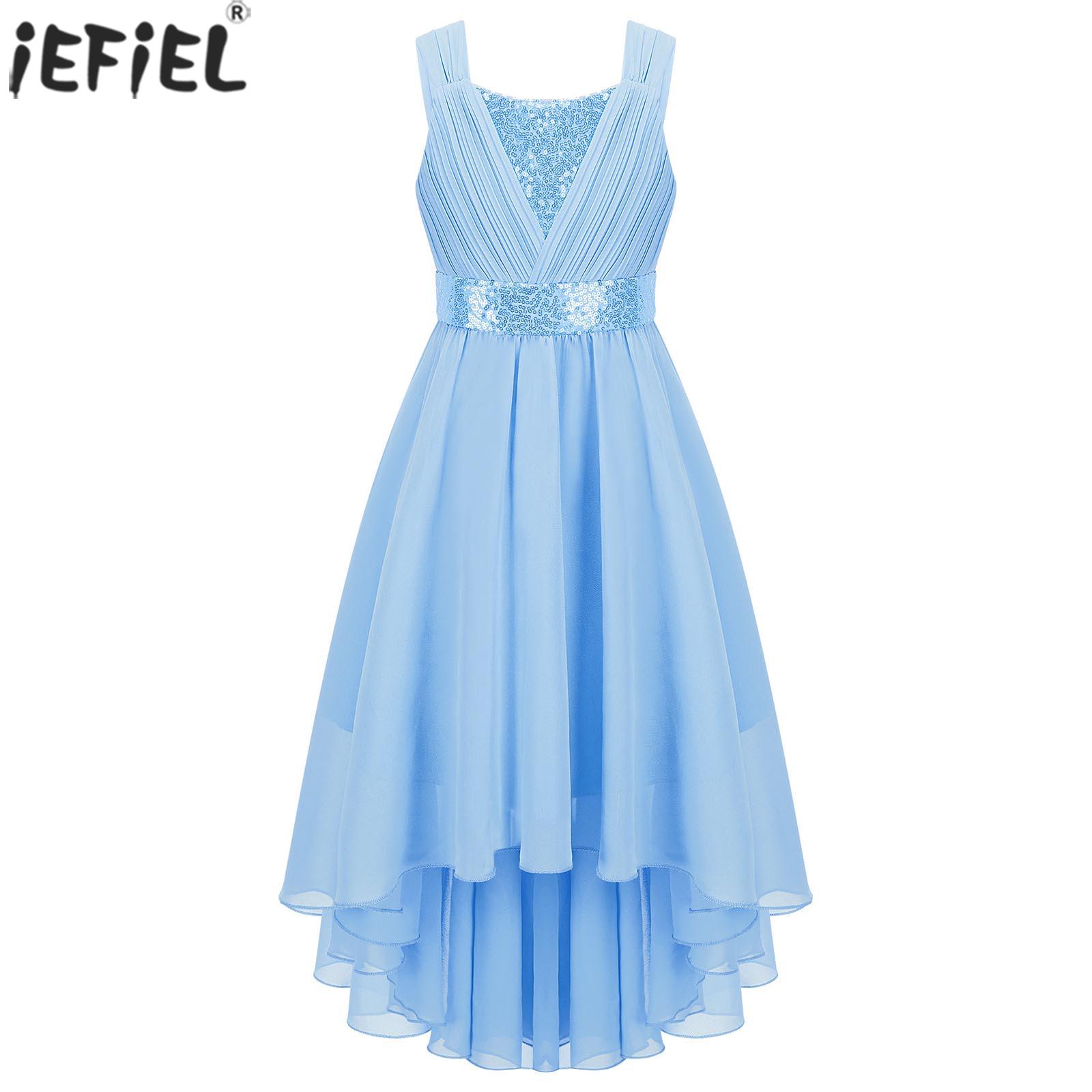 Women'S Formal Wear For Girls - أطفال بنات الترتر Ruched حفلة عيد