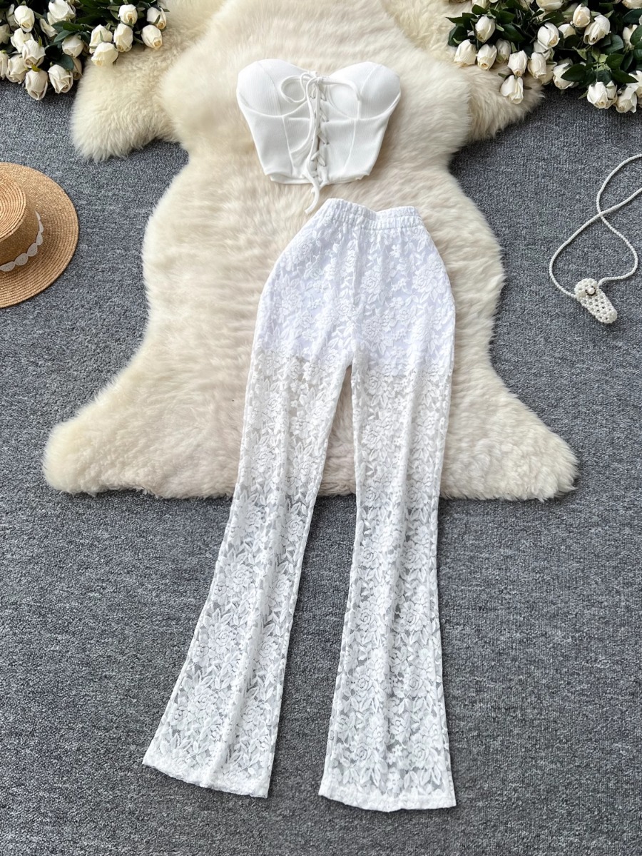 Women Formal Wear Trousers - Foamlina الأمريكية Ins أنثى مثير الأشرطة
