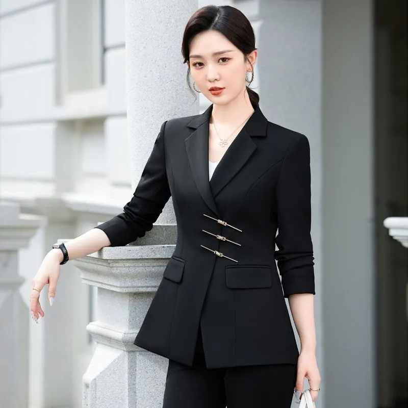 2025 موضة أبيض أحمر أسود سترة  - مراجعة Women Formal Wear Trousers وسعره