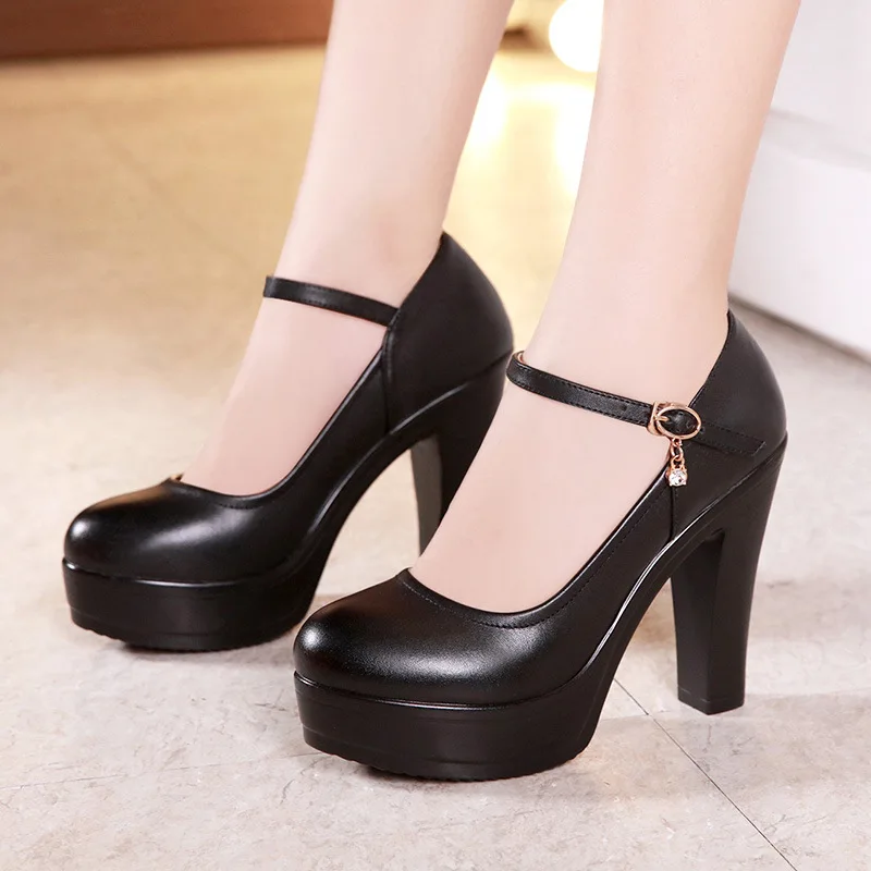 أحذية نسائية بكعب عالٍ سميك 8- - مراجعة Women Formal Wear For Office وسعره