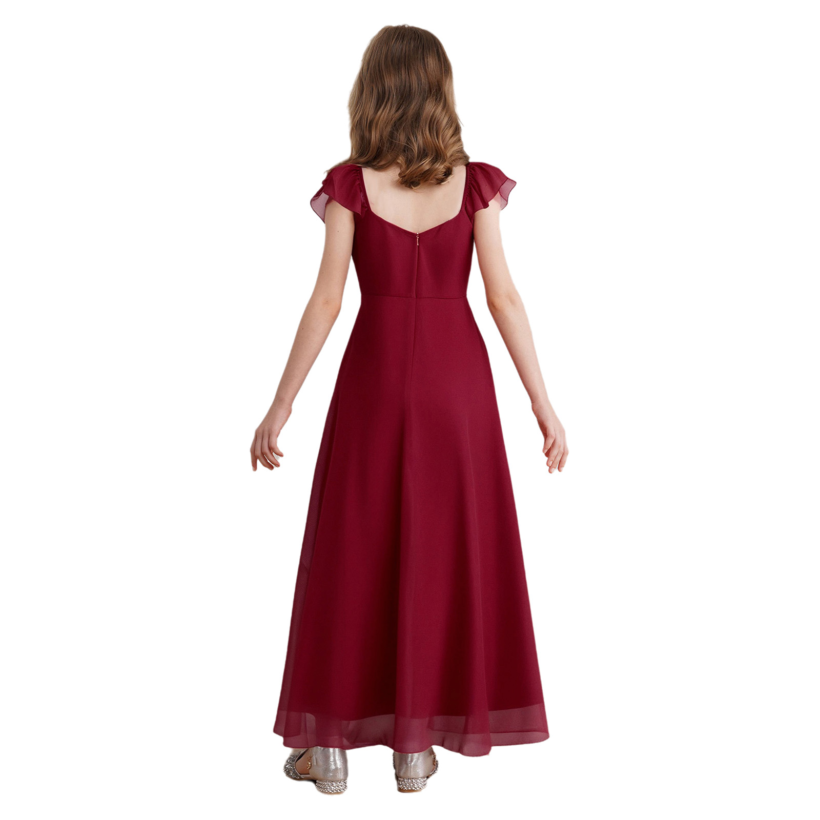 الفتيات كشكش كم الشيفون ألف خط - مراجعة Women'S Formal Wear For Girls وسعره