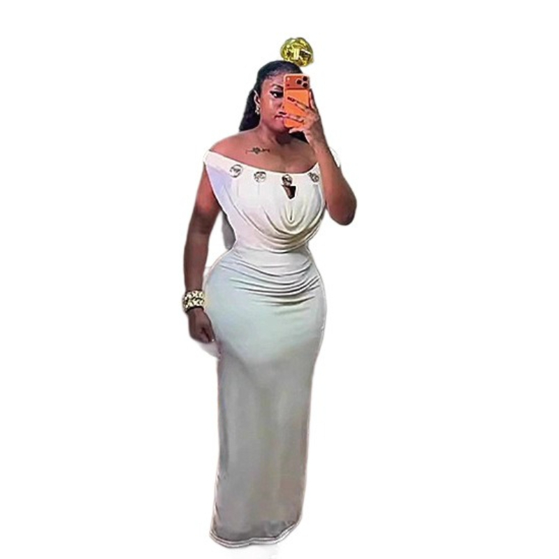 فستان طويل نسائي مكشوف الأكتاف - مراجعة Wrap Dress Work وسعره