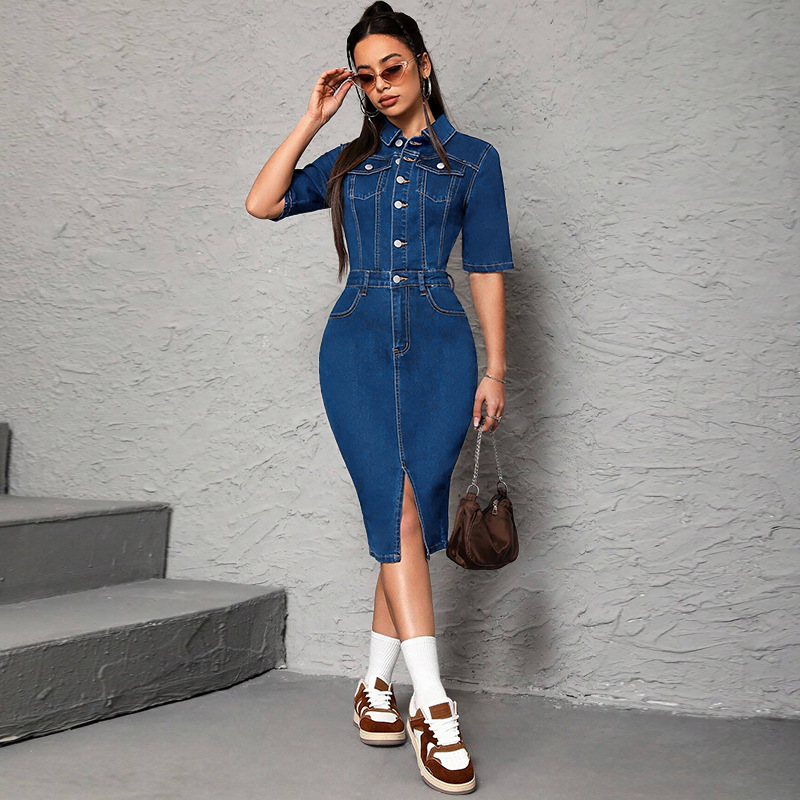 فستان نسائي طويل بياقة مطوية و - مراجعة Wrap Dress Work وسعره