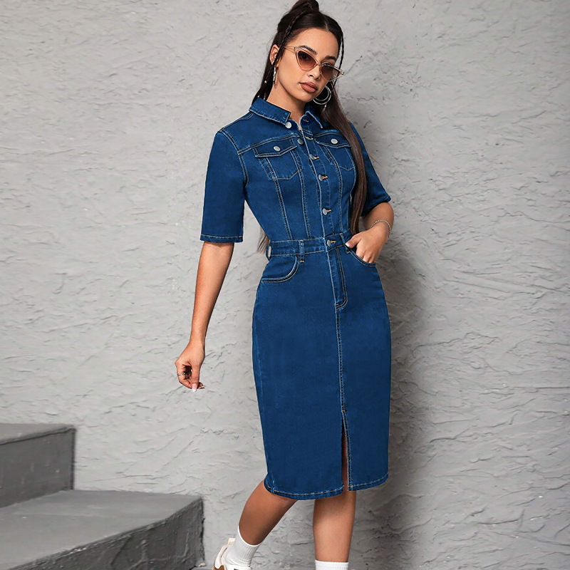 فستان نسائي طويل بياقة مطوية و - مراجعة Wrap Dress Work وسعره