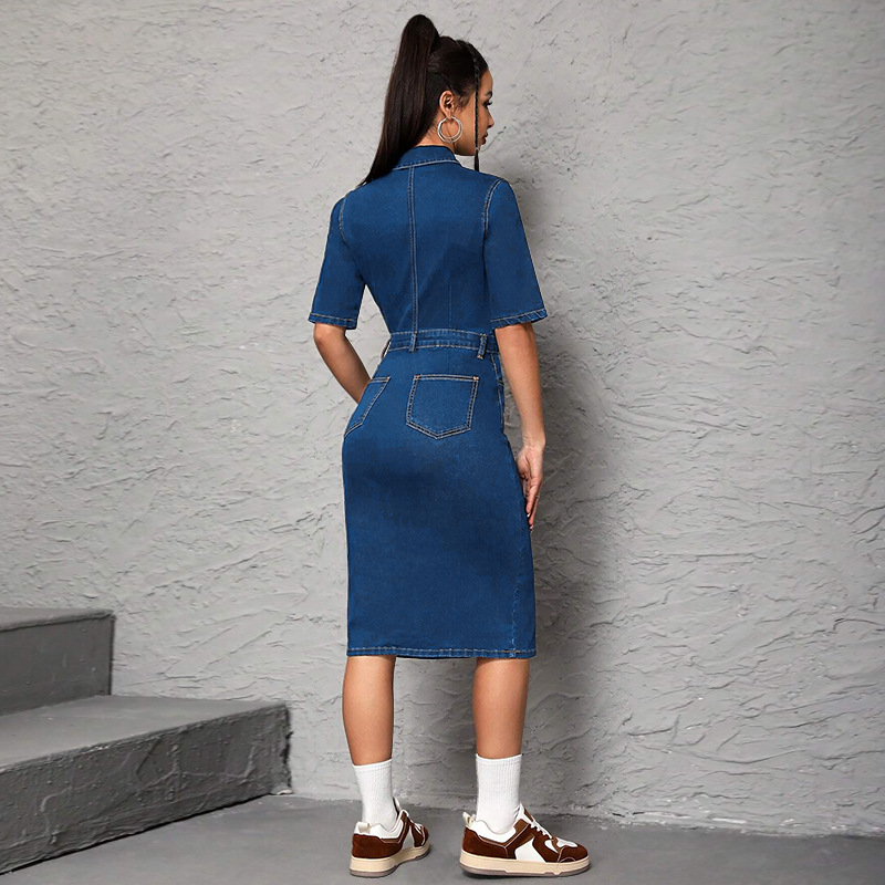 فستان نسائي طويل بياقة مطوية و - مراجعة Wrap Dress Work وسعره