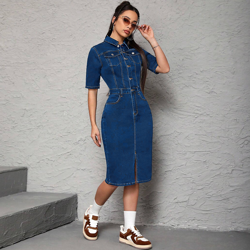 فستان نسائي طويل بياقة مطوية و - مراجعة Wrap Dress Work وسعره