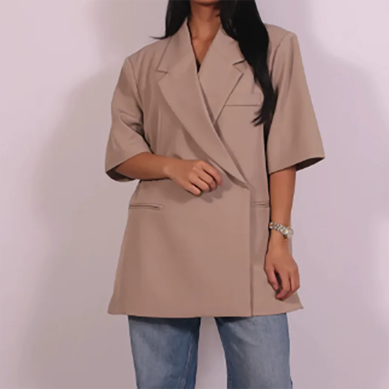 بدلة بليزر نسائية فضفاضة بلون  - مراجعة Women Formal Wear Trousers وسعره