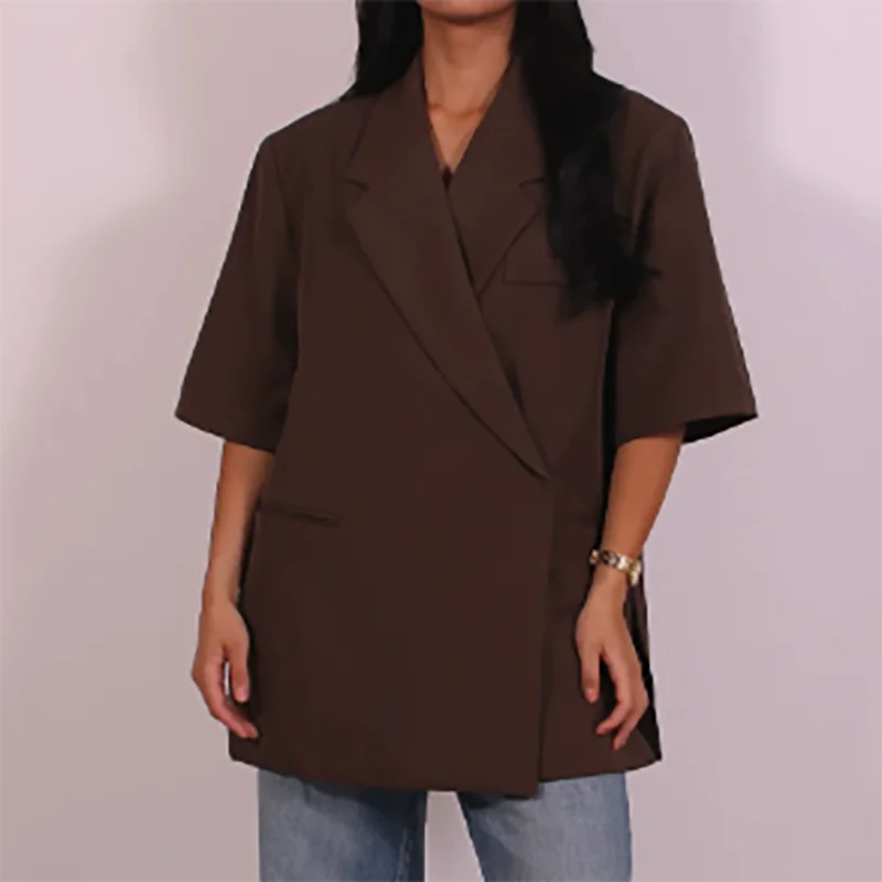 بدلة بليزر نسائية فضفاضة بلون  - مراجعة Women Formal Wear Trousers وسعره