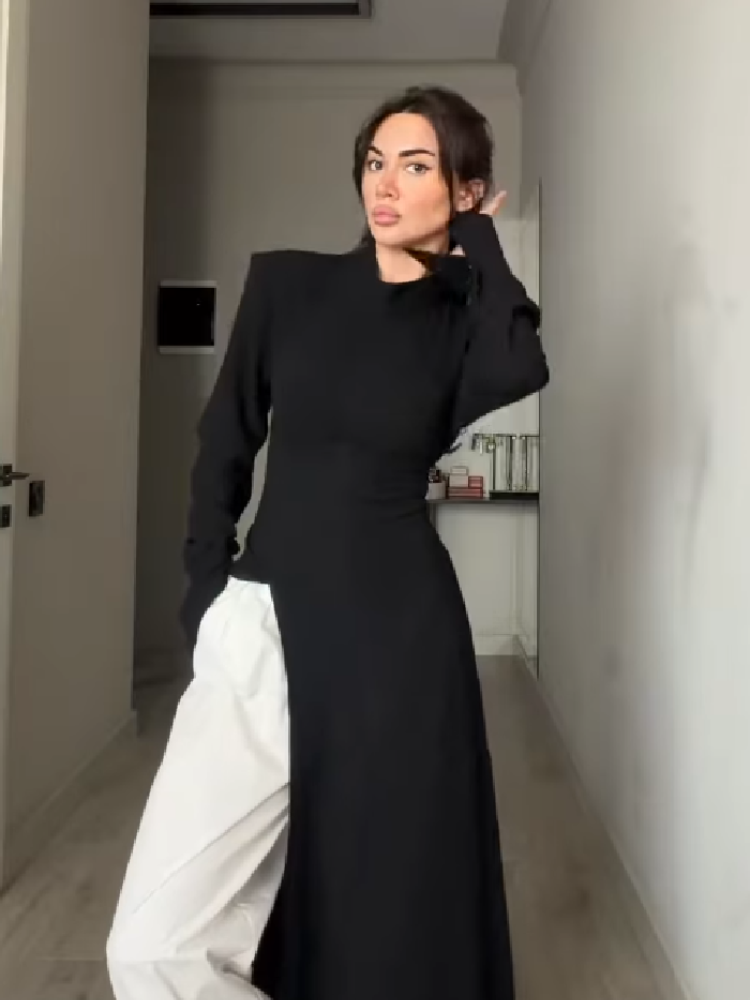 فستان نسائي أنيق طويل الأكمام  - مراجعة Women'S Formal Evening Wear Tops وسعره