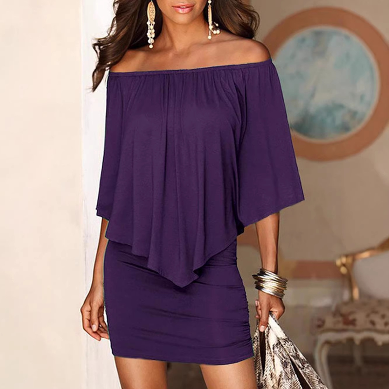 فستان نسائي قصير، فساتين Y2K،  - مراجعة Wrap Dress Work وسعره