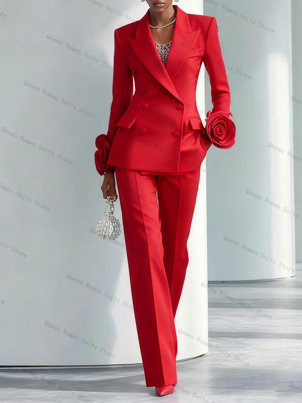 الفاخرة الأحمر المرأة البدلة م - مراجعة Women Formal Wear Trousers وسعره