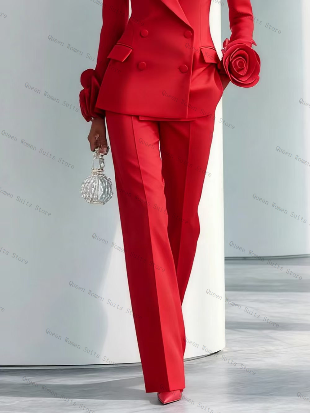الفاخرة الأحمر المرأة البدلة م - مراجعة Women Formal Wear Trousers وسعره