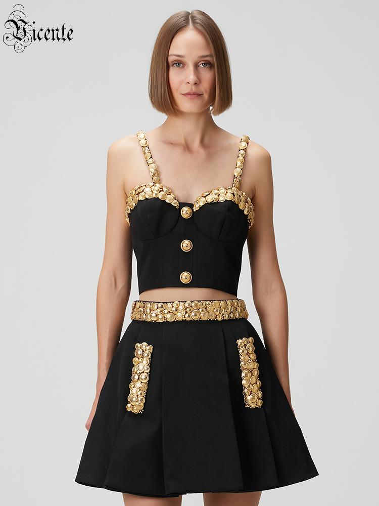 طقم فستان أسود مكون من قطعتين  - مراجعة Women'S Formal Evening Wear Tops وسعره