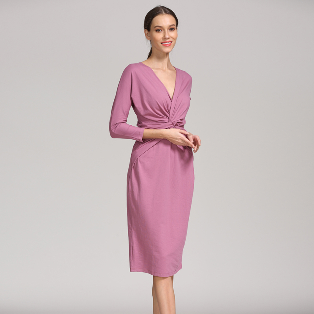 فستان حمل ورضاعة بتصميم لف أما - مراجعة Wrap Dress Work وسعره